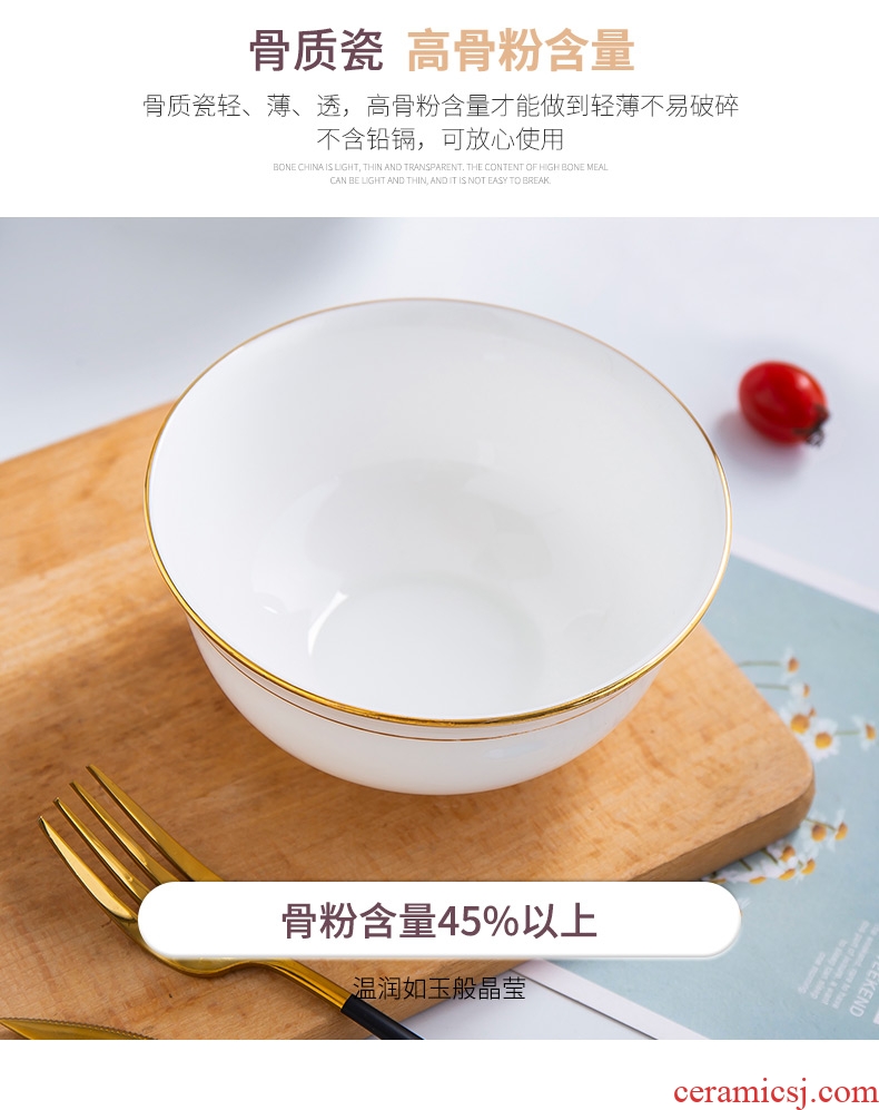 Ipads bowls of household small bowl of rice bowls European - style up phnom penh jingdezhen ceramic bowl single eat bowl high admiralty bowl