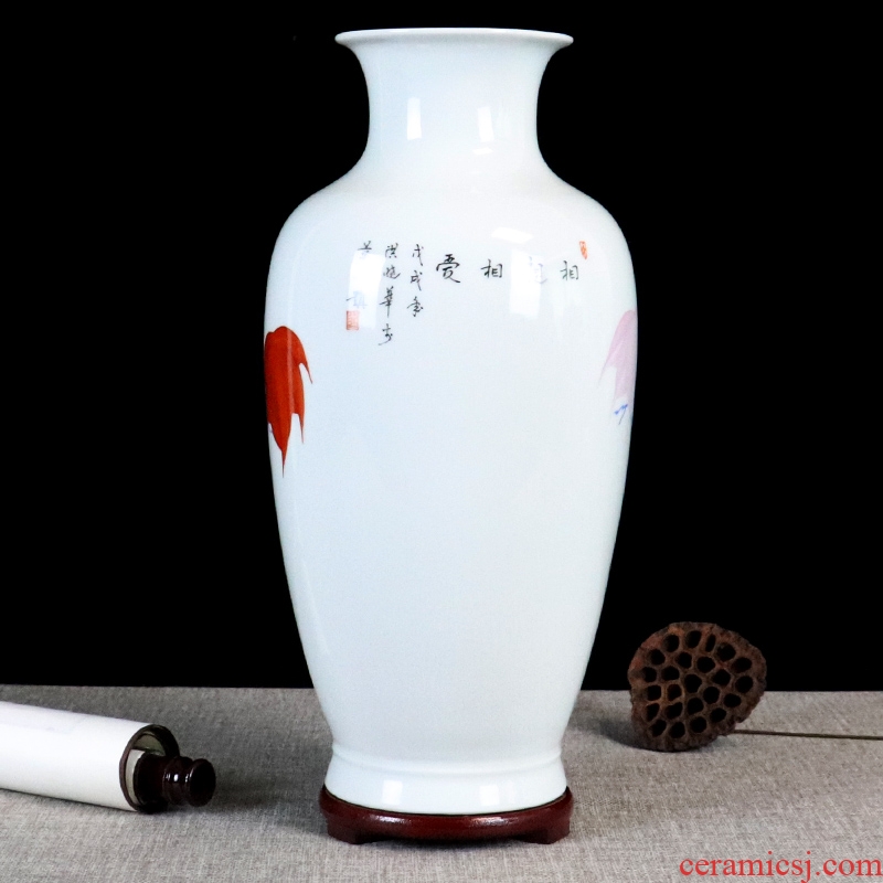 Master hand of jingdezhen ceramics vase furnishing articles sitting room flower arranging manual Chinese art decoration