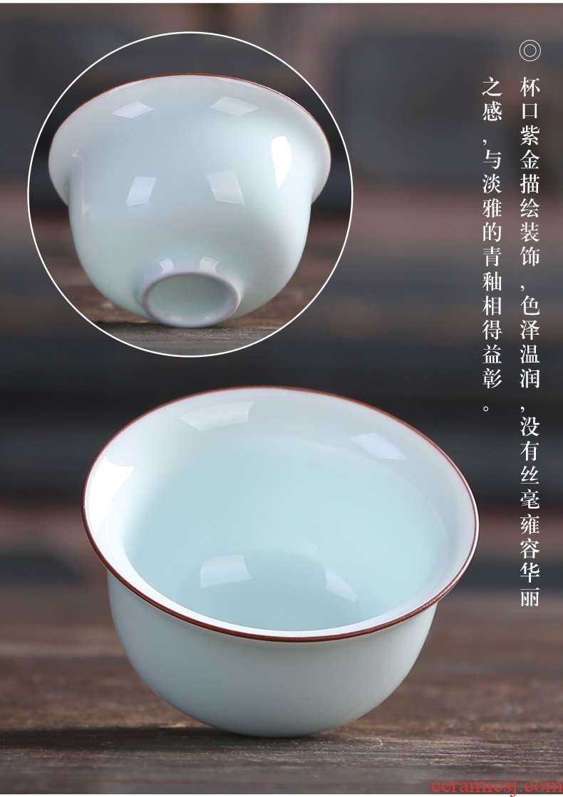 Hand - made ceramic cups auspicious industry up sample tea cup kung fu tea tea cup thick TaoPuEr cup hat