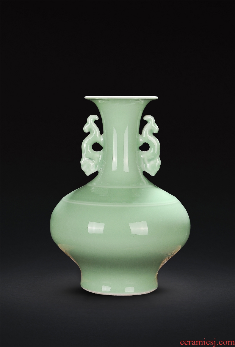 Jingdezhen ceramics big vase furnishing articles sitting room high I and contracted household craft vase vase table - 528531604539