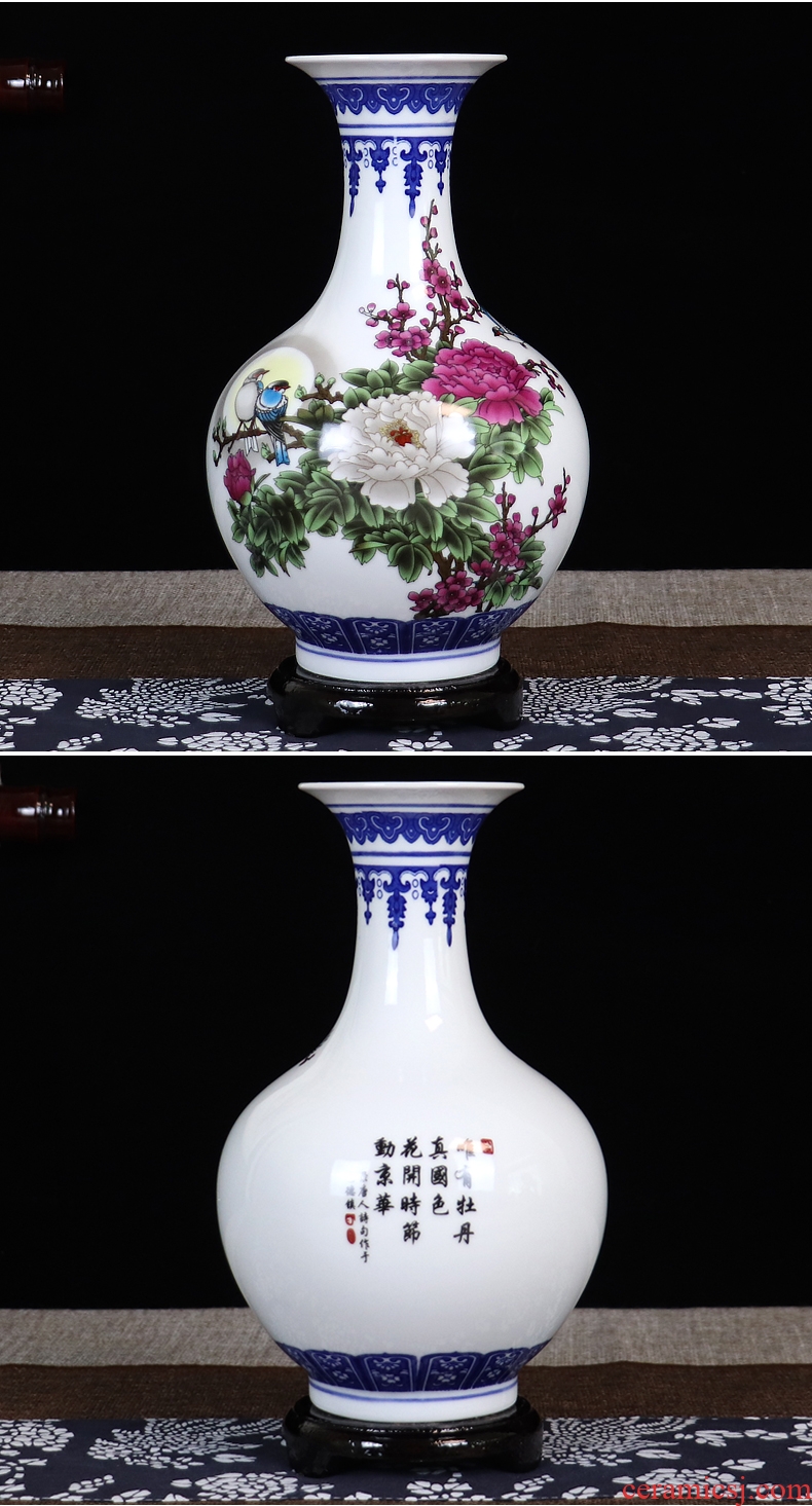 The Bucket color blue and white porcelain vase furnishing articles sitting room TV ark, small decorative arts and crafts flower arranging archaize jingdezhen ceramics