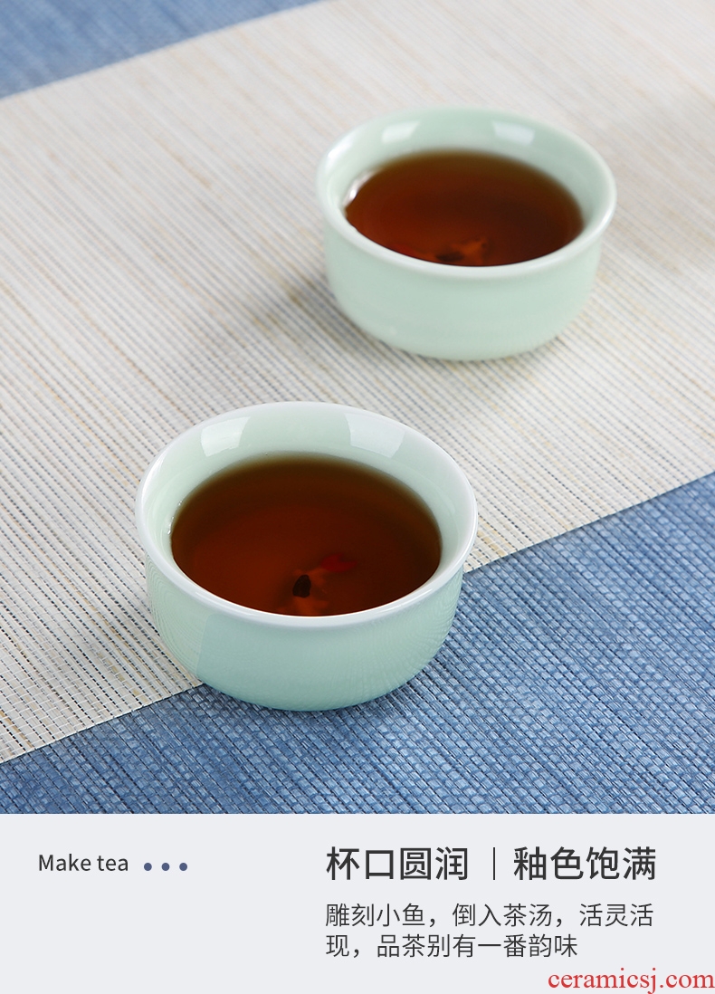 Bo yao celadon ceramic tea set tea tray of a complete set of caddy fixings portable charter travel is suing kung fu tea set
