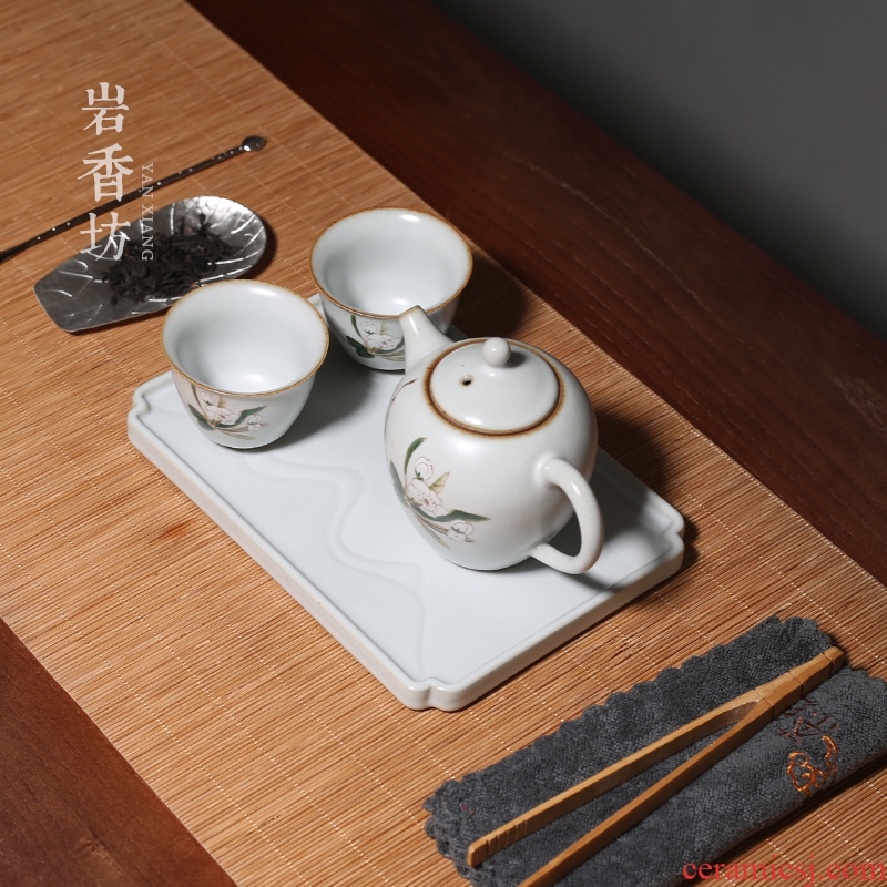 YanXiang fang every piece of your up ceramic small open a pot of two cups of tea tray was coarse clay POTS bearing kung fu tea set of the accessories