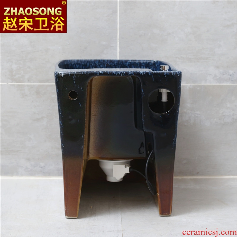 New Chinese style restoring ancient ways is accused of household ceramic mop pool rectangular balcony mop mop pool tank water basin of a key