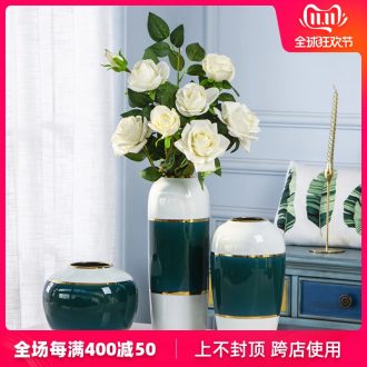 Jingdezhen ceramic European vase furnishing articles dried flower arranging flowers sitting room porch light the key-2 luxury of boreal Europe style table decorations