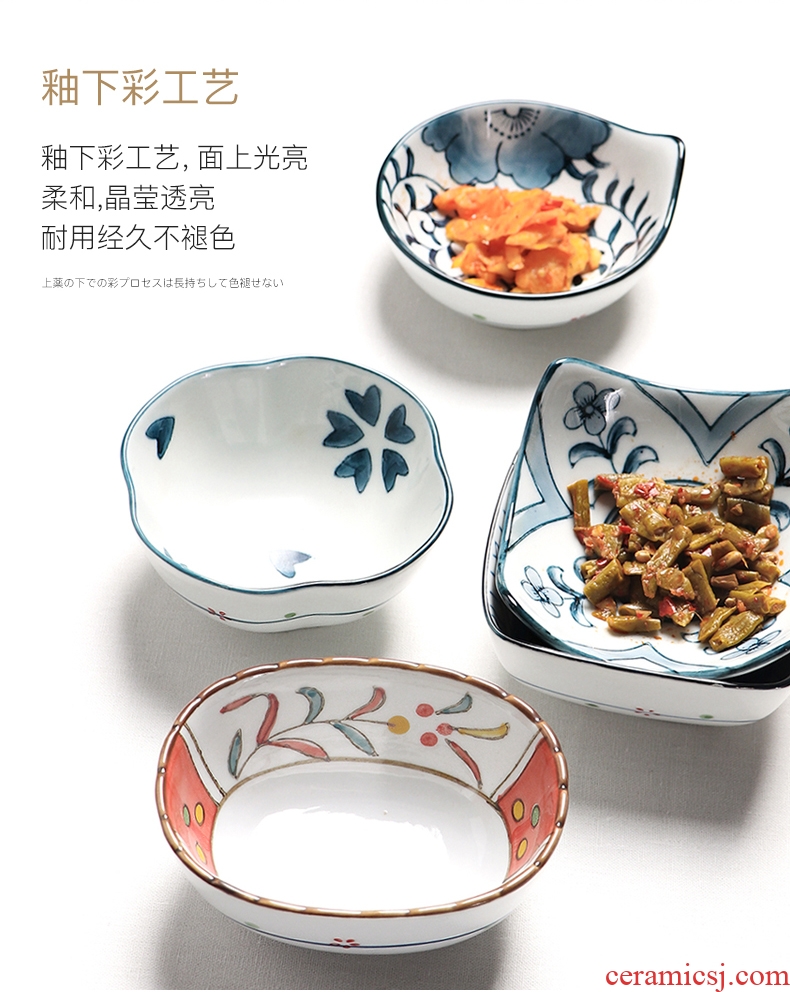 Inky creative household small dishes flavor sauce dish dish bowl ceramic ipads soy sauce vinegar dish dish dish of Japanese snacks