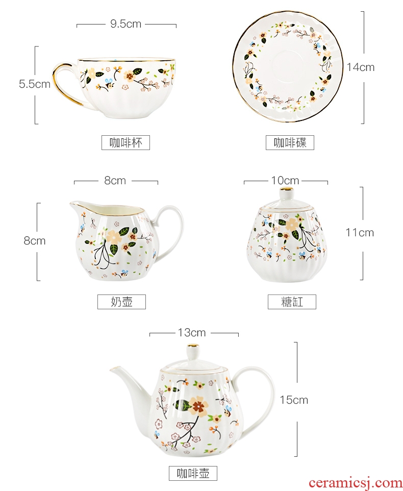 [directly] inky ipads porcelain European - style coffee cups and saucers suit ceramic teapot tea cups in the afternoon