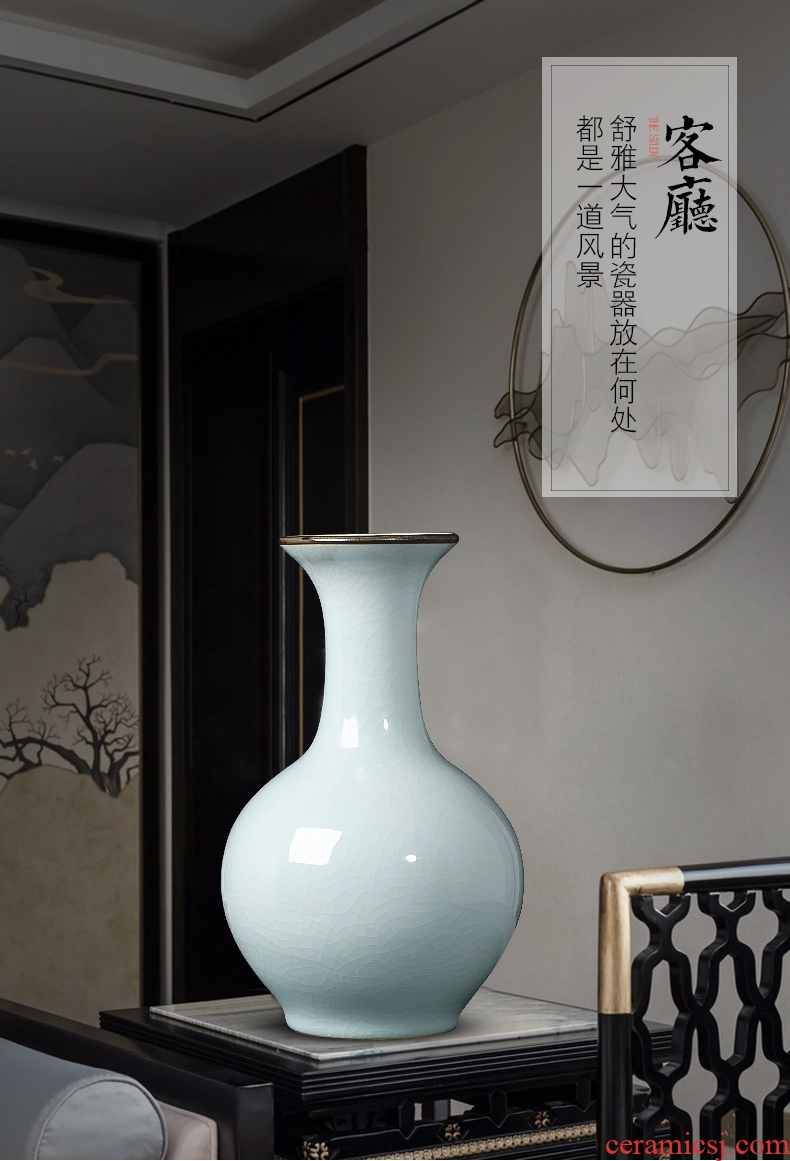 Jingdezhen ceramic vase furnishing articles sitting room of the new Chinese style household flower arranging rich ancient frame wine decorative porcelain arts and crafts