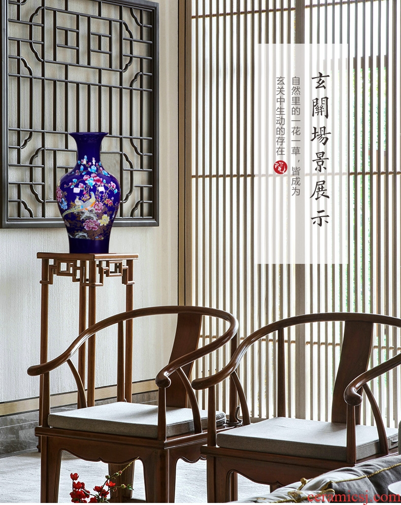 Jingdezhen ceramics manual hand - made bright future of large blue and white porcelain vase sitting room hotel decoration furnishing articles - 589706638790