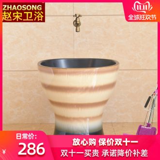 Nordic retro ceramic square basin of mop mop mop pool toilet tank balcony sink outside of the pool