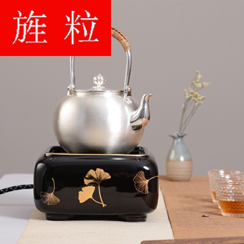 Continuous grain burn electric TaoLu warbler song home cooked tea stove desktop small iron pot of silver pot of ceramic tea pot to boil tea