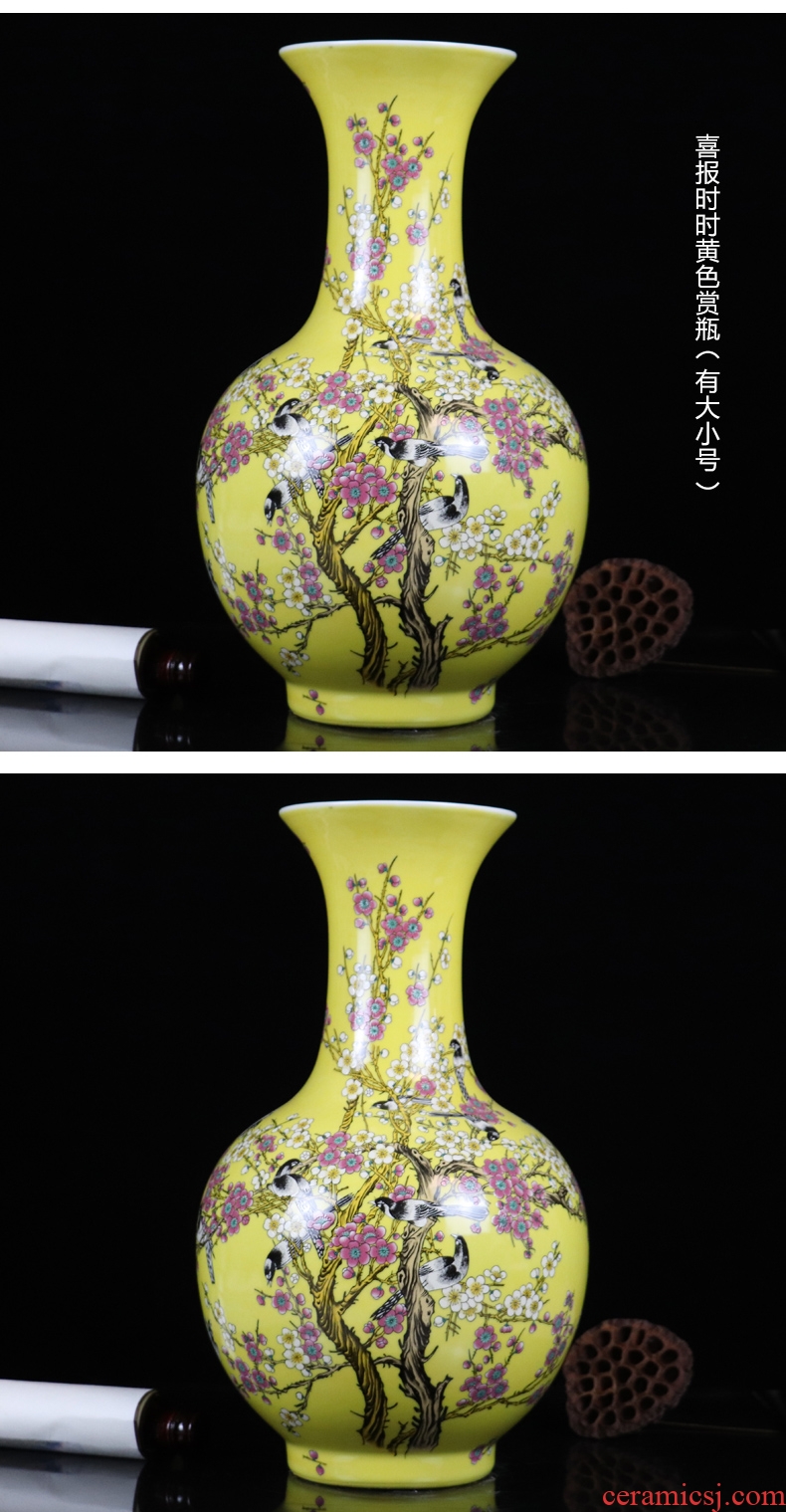 Pastel jingdezhen ceramics, vases, flower arranging dried flowers hotel office furnishing articles, the sitting room porch decoration