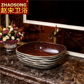 Zhao song toilet stage basin square ceramic art the sink American style restoring ancient ways sinks the balcony