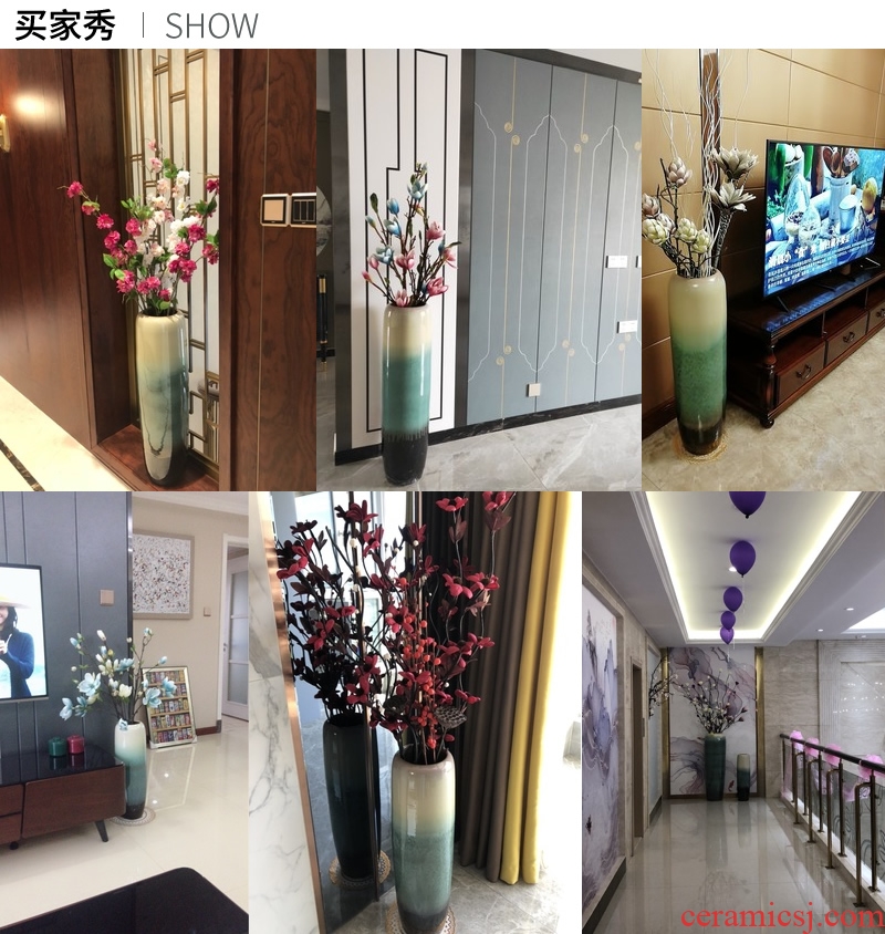 Jingdezhen dried flowers of large vases, ceramic furnishing articles I and contracted decorate suit European large flower arrangement sitting room