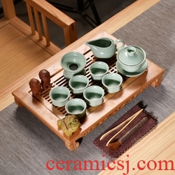 Gorgeous young longquan celadon ceramic tea set portable pu - erh tea storage box storage tanks seal pot large caddy fixings