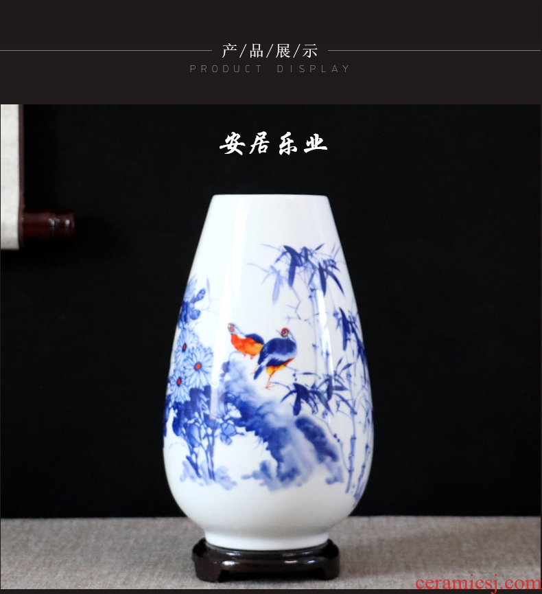 Flower vase of jingdezhen ceramics furnishing articles dried flowers sitting room adornment small creative arts and crafts porcelain Flower decoration