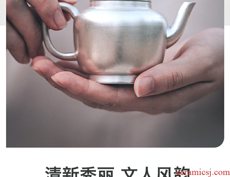 Continuous grain of jingdezhen teapot checking silver glaze all his DengHu kung fu ceramic teapot is not it