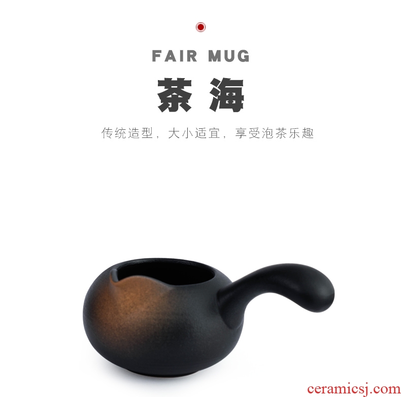 Bo yiu-chee Japanese coarse pottery kung fu tea set tea tureen teapot tea cups to wash to the whole household ceramics