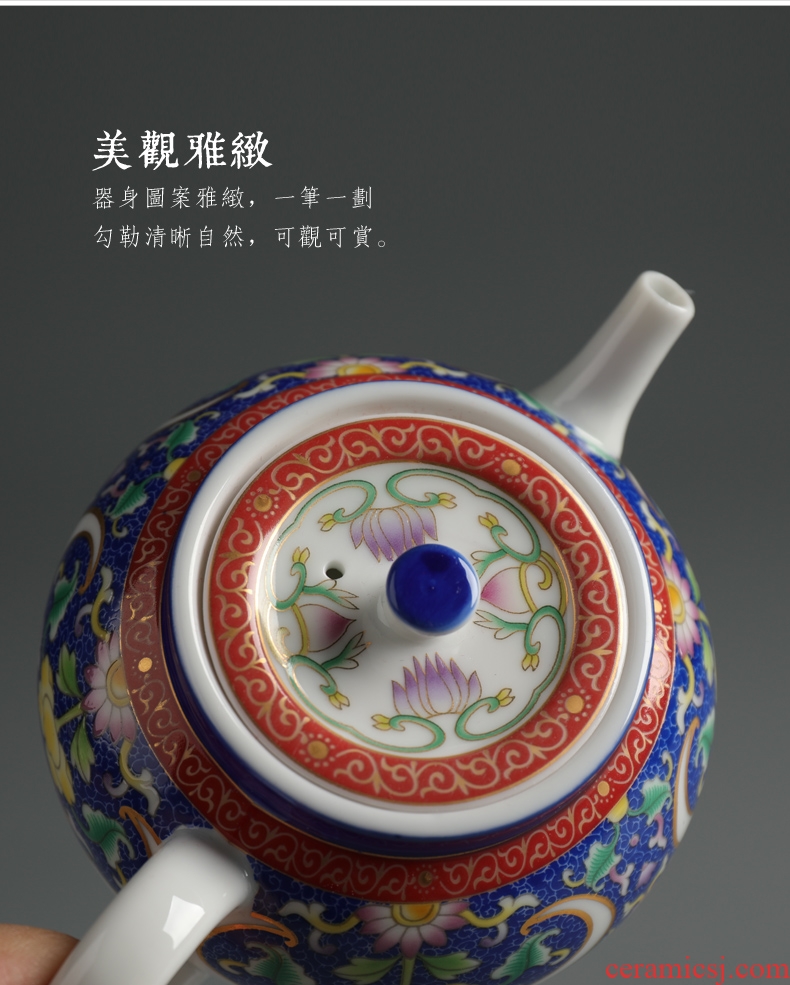 Is good source colored enamel teapot ceramic household kung fu tea tea tea, green tea tea, single pot of tea