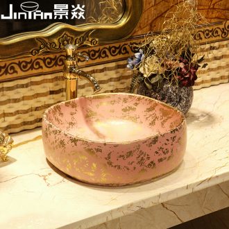JingYan Venus snow art stage basin European ceramic lavatory household balcony toilet lavabo on stage