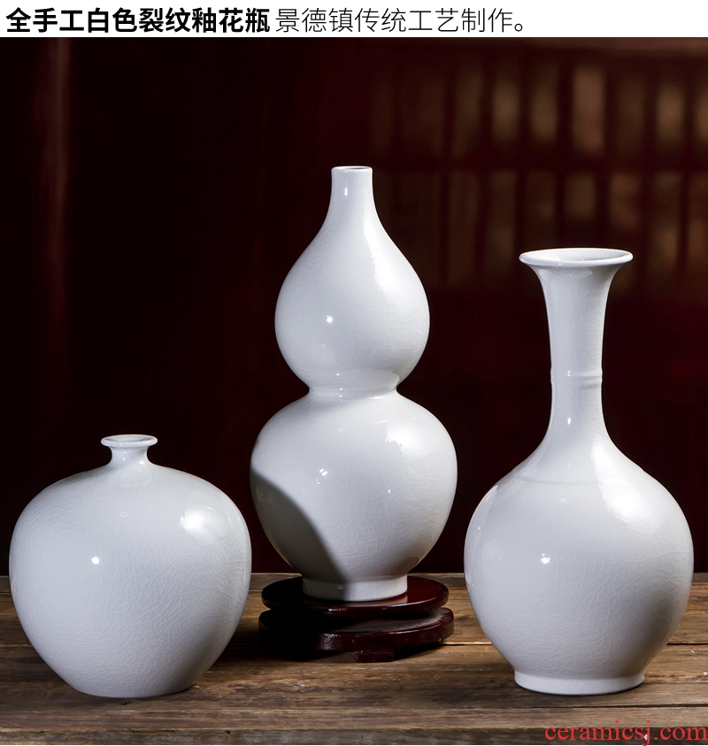 Jingdezhen ceramic vase furnishing articles white porcelain Chinese archaize sitting room ark, porcelain decorations arts and crafts