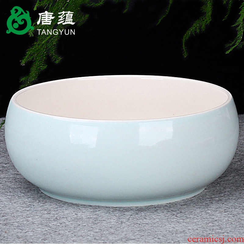 Tang aggregates kung fu tea tea tea to wash to the longquan celadon ceramics 6 gentleman spare parts cup water washing dishes washed writing brush washer