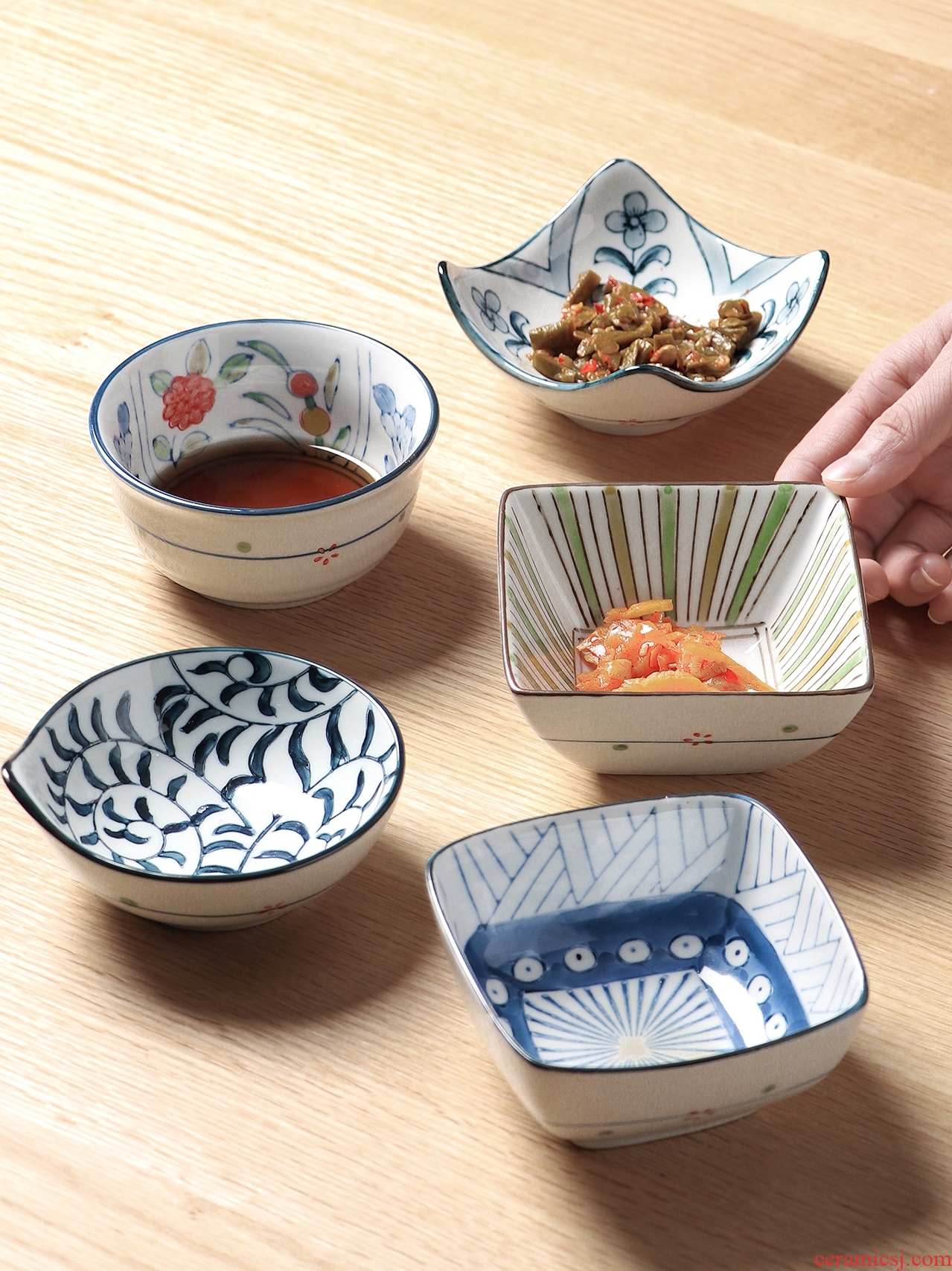 Inky creative household small dishes flavor sauce dish dish bowl ceramic ipads soy sauce vinegar dish dish dish of Japanese snacks