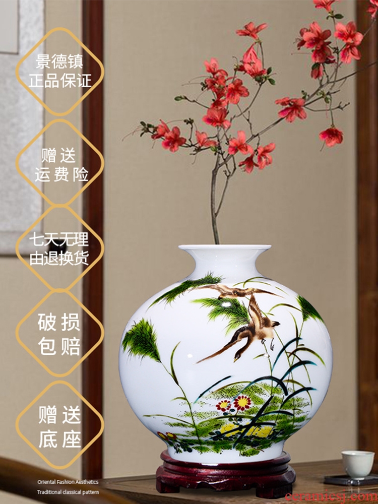 Jingdezhen ceramics floret bottle furnishing articles flower arranging pomegranate bottle wine TV ark, sitting room adornment of Chinese style household