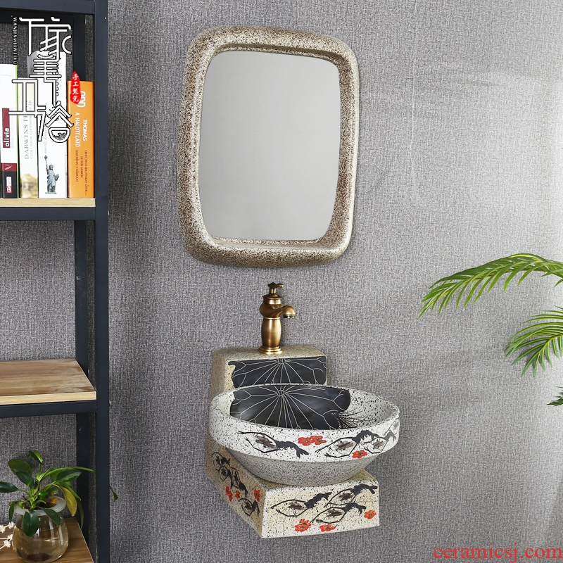 M beautiful Chinese wall simple retro toilet lavabo ceramics lavatory is suing balcony stage basin