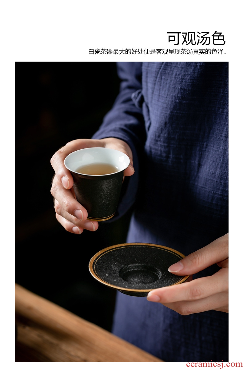 Creative ferro, double ceramic tea set household receive coarse ceramic tea set kung fu tea tureen tea cups