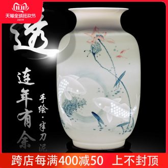 Jingdezhen ceramics hand - made vases in successive years more than sitting room adornment of Chinese style household furnishing articles of blue and white porcelain gifts