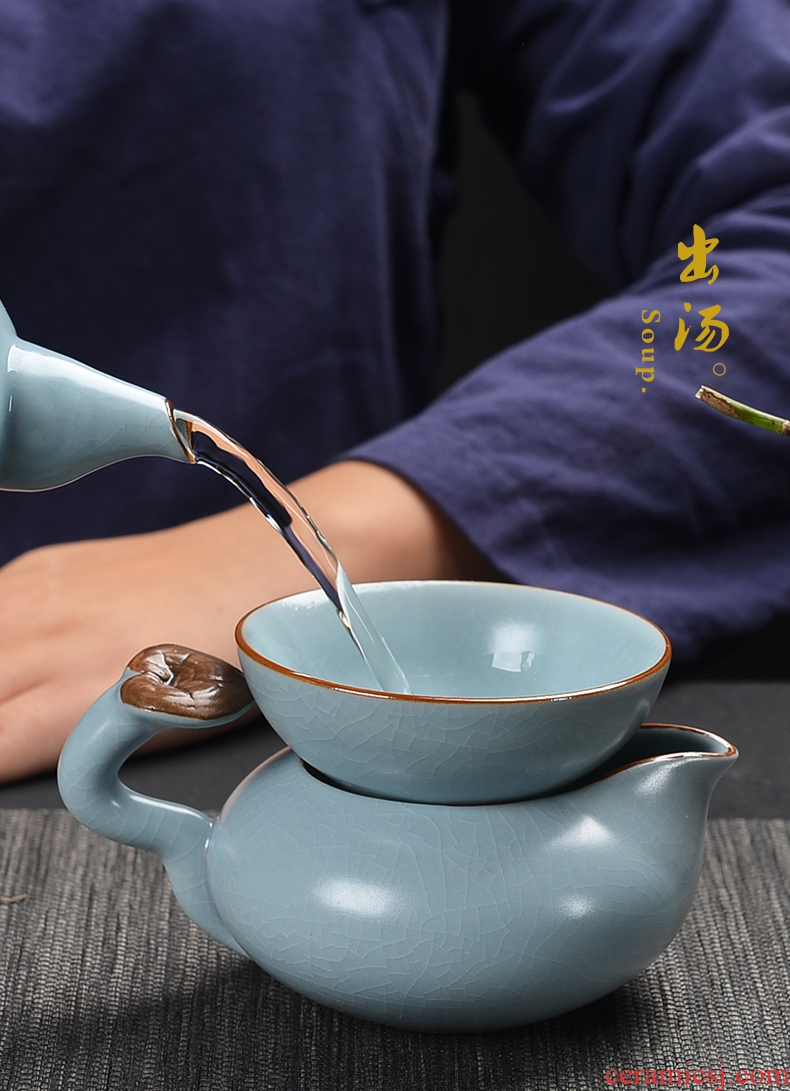 Bo yiu-chee authentic your up tea suit household kung fu tea tea tea ceramic teapot teacup tea to wash to the whole