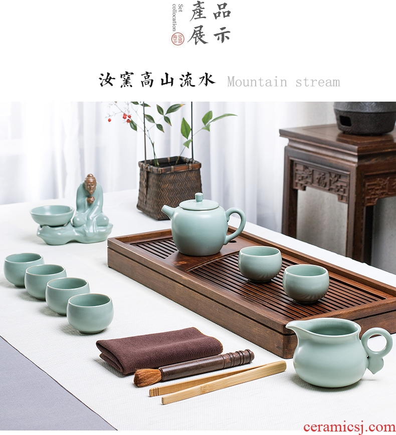 And your up tea set of jingdezhen tea service ceramics slicing a complete set of kung fu tea kettle and tea pet cup