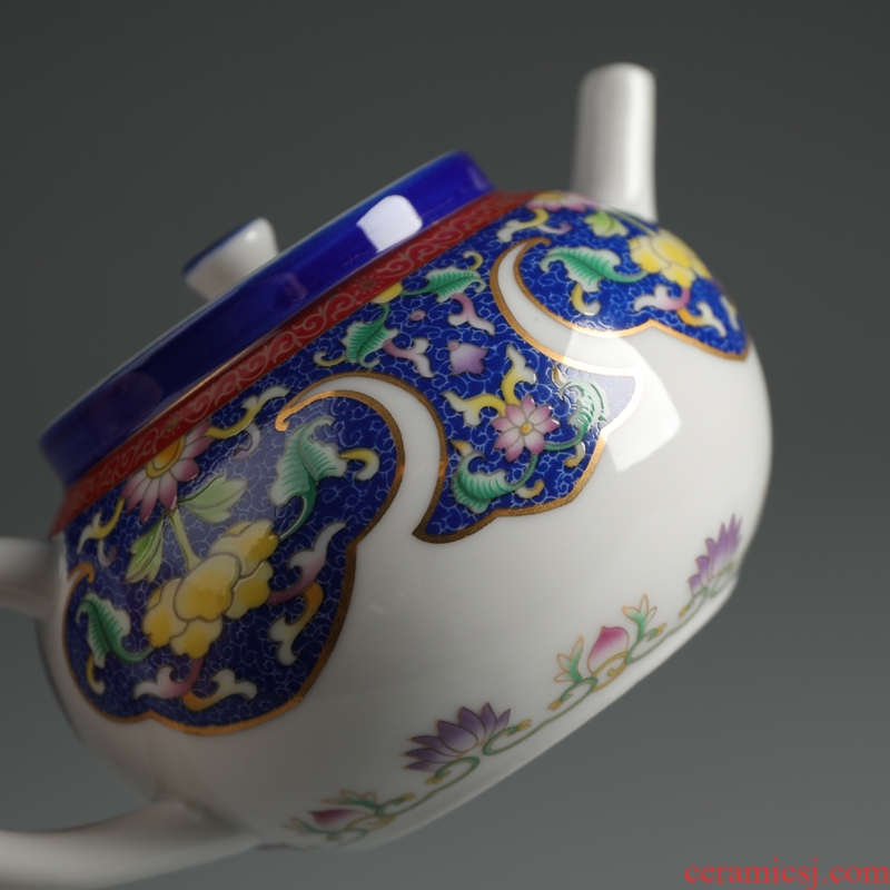 Is good source colored enamel teapot ceramic household kung fu tea tea tea, green tea tea, single pot of tea