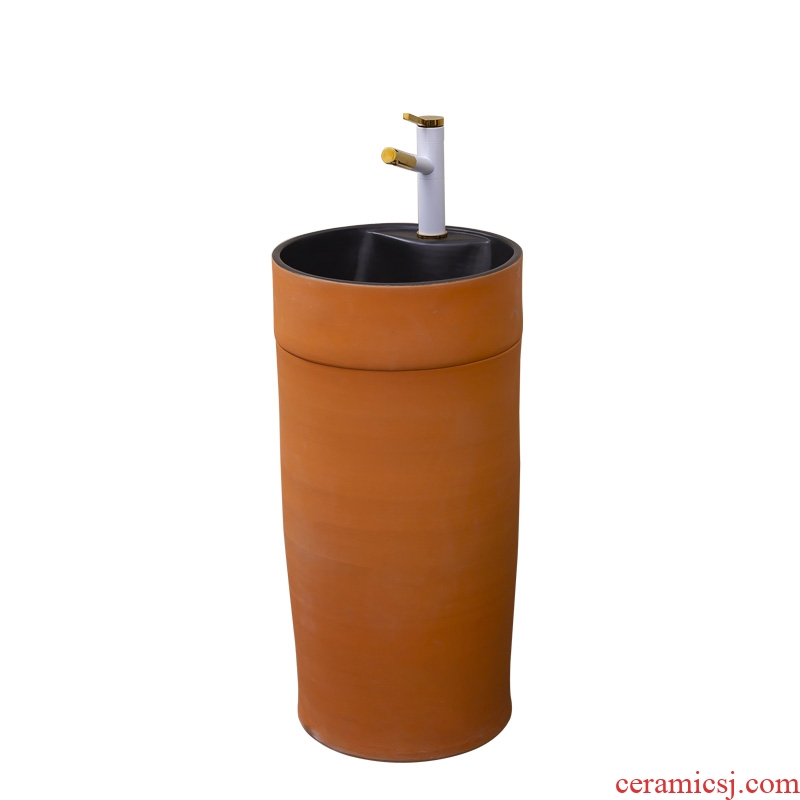 The Nordic ceramic one pillar basin simple small family floor type lavatory is suing toilet lavabo orange