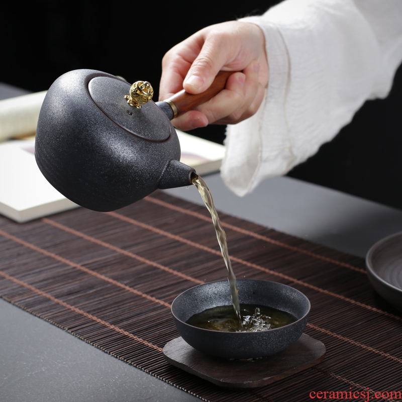 Restoring ancient ways is good source of coarse TaoYin fluorosis side home sitting room the tea pot of ceramic filter pot kung fu tea pot