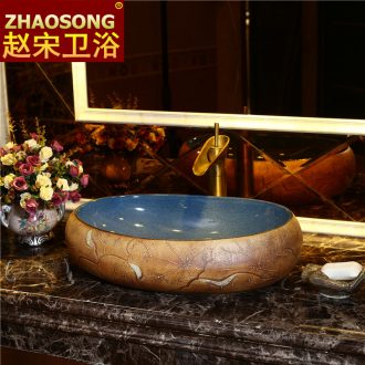 Europe type restoring ancient ways of song dynasty ceramics Mediterranean basin oval large toilet lavabo Chinese lavatory on stage