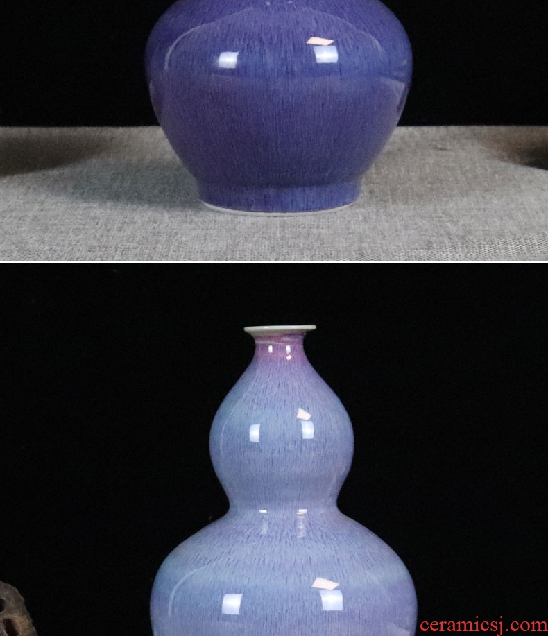 Color glaze jun porcelain of jingdezhen ceramics vase furnishing articles crack glaze flower arranging dried flowers sitting room adornment handicraft