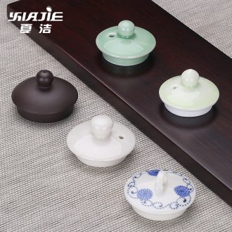 Four - walled yard with ceramic teapot lid cover parts with zero galate a small cap lid violet arenaceous your up celadon double