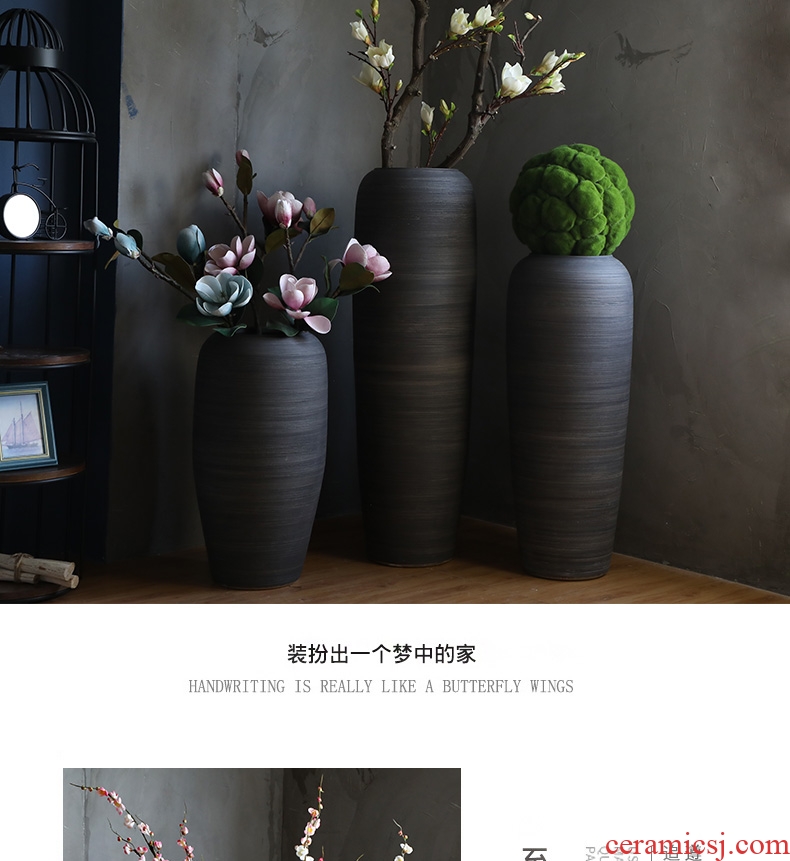 Archaize of large blue and white porcelain vase furnishing articles of jingdezhen ceramic sitting room of Chinese style household flower decoration - 600120600501