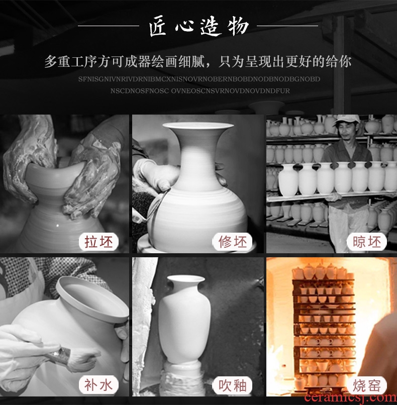 Jingdezhen ceramics China red live figure gourd vase of large sitting room adornment handicraft furnishing articles - 596396620335