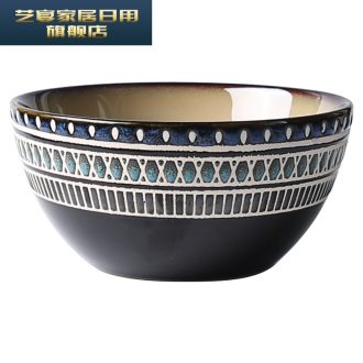 5 yq 【 】 anaglyph European dishes household tableware hand - made ceramic bowl dish soup plate tableware