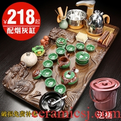 Gorgeous young longquan celadon ceramic tea set portable pu - erh tea storage box storage tanks seal pot large caddy fixings