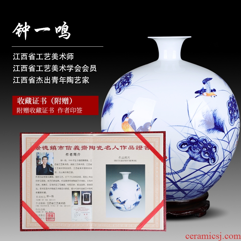 The Master of jingdezhen chinaware big vase hand - made repeatedly to furnishing articles gifts club villa hotel