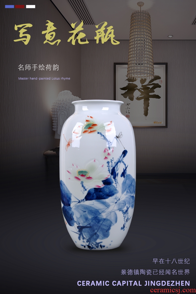 Huang, act the role of the sitting room of ceramic vases, flower arranging Roman column European - style decorative furnishing articles package of large vase Roman column post - 43423170350