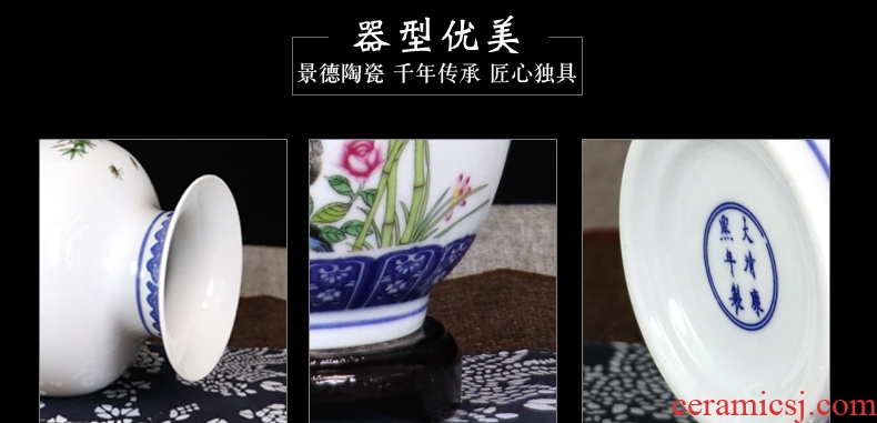 The Bucket color blue and white porcelain vase furnishing articles sitting room TV ark, small decorative arts and crafts flower arranging archaize jingdezhen ceramics