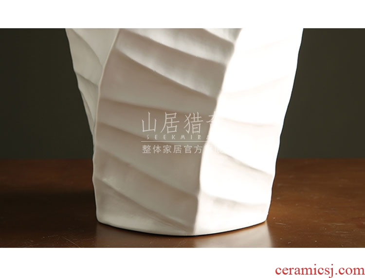Contracted and I jingdezhen ceramic dry flower of large vase restoring ancient ways furnishing articles sitting room flower arranging flowers, checking pottery - 578961340404