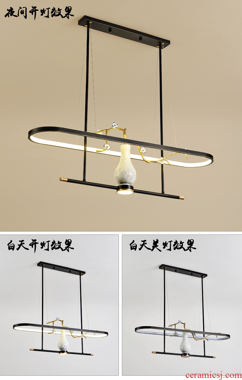 New Chinese style droplight zen Chinese wind sitting room dining - room teahouse creative move hotel club bar ceramic lamps and lanterns