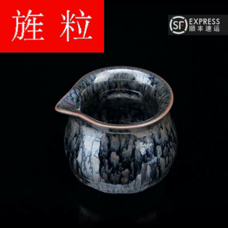 Continuous grain up with jingdezhen ceramic up built green was light fair keller a single large heat - resistant kung fu tea accessories