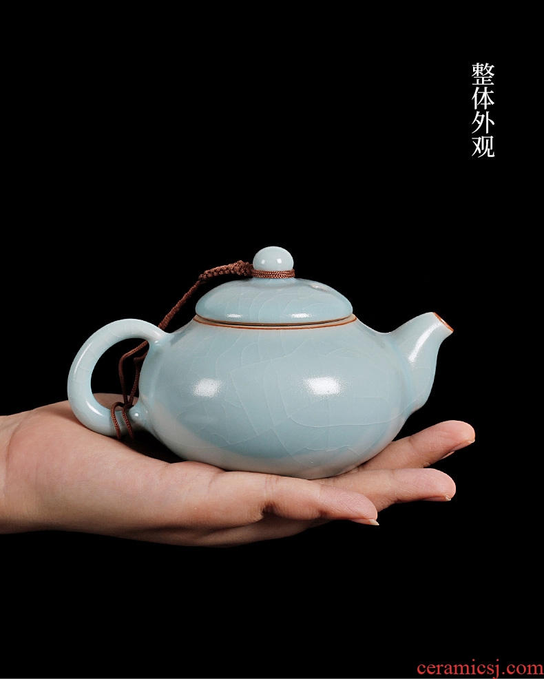 Tea seed your up slicing can raise ceramic teapot tuba day cyan pure manual single pot of Chinese antique porcelain